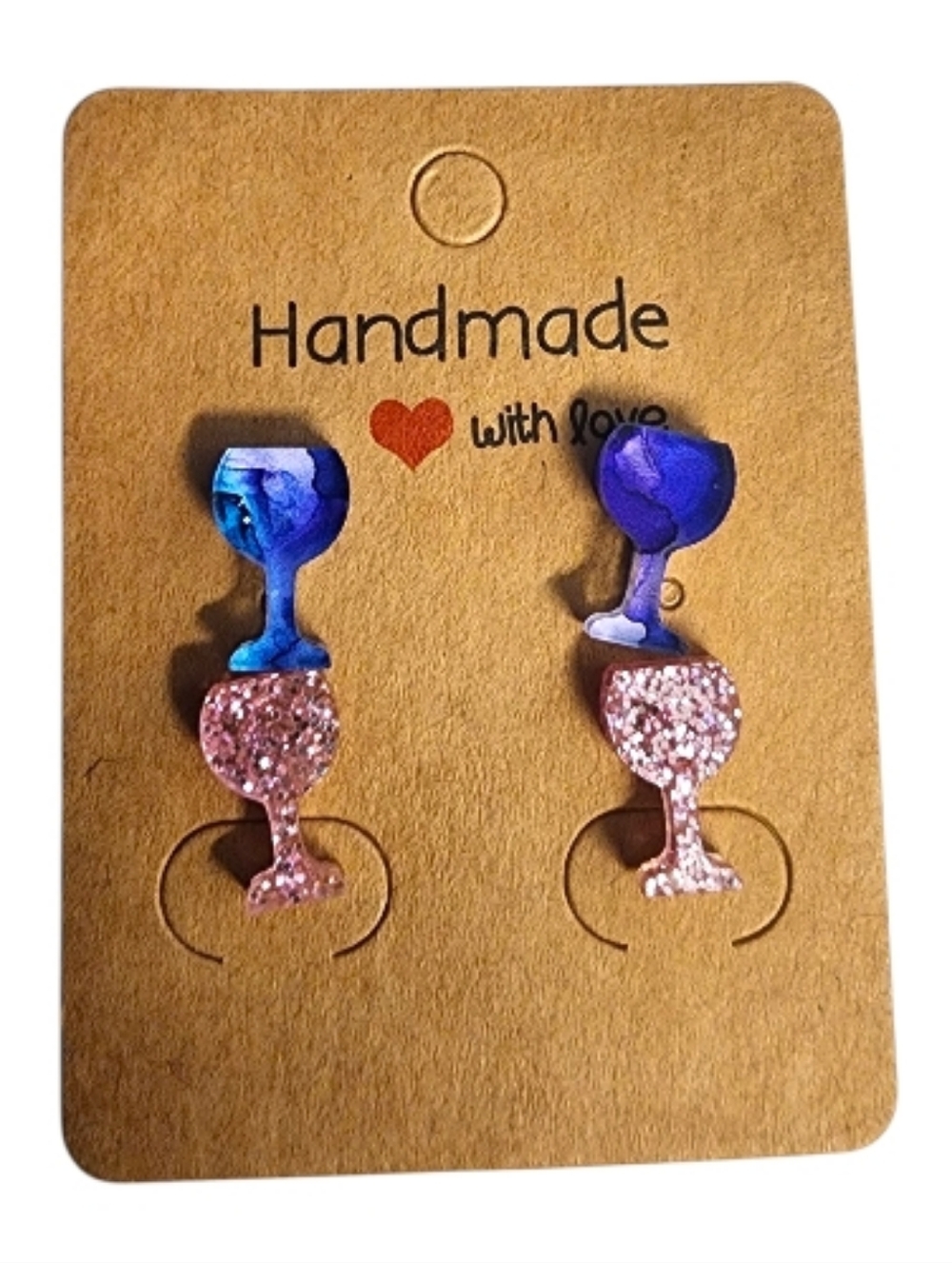 Blueberry Fizz Toast Acrylic Stud Earrings - 2 Pair